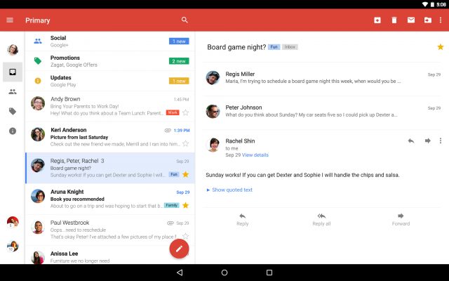 Gmail 5 Tablet